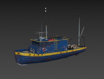 小渔船 捕渔船 小木船 渔船 小快艇 轮船 小快船 模型