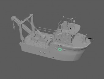 捕鲸船，工具船模型