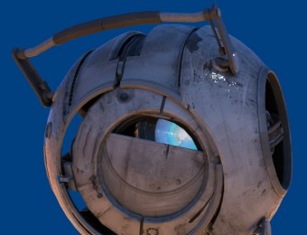 科幻圆球飞行器三维模型下载