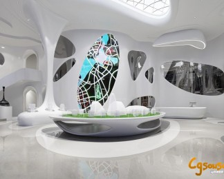 现代科幻风格展厅空间设计