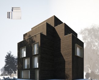 现代别墅楼房建筑模型