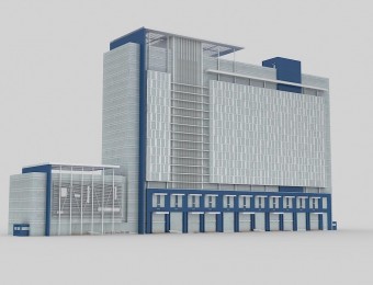 现代办公大楼cg模型