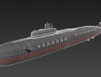 潜艇，超写实的电影级别核潜艇模型