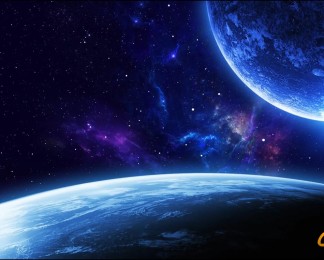 科幻外太空地球背景穿梭银河系视频素材