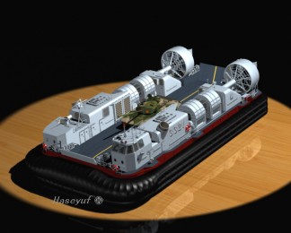 中国海军726型气垫登陆艇模型