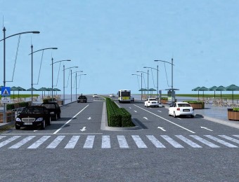 建筑动画道路马路配景三维模型下载