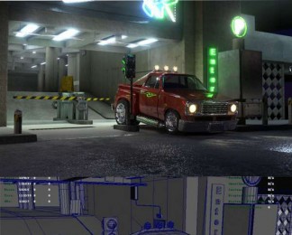 精致停车场3D模型