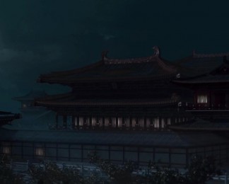 东方古建筑古城夜晚夜景实拍视频素材